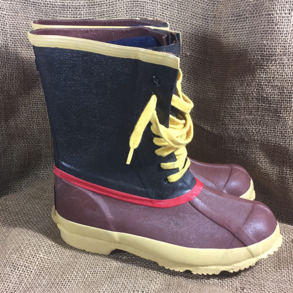 Explorers Waterproof Rubber Rain Muck Boot wool